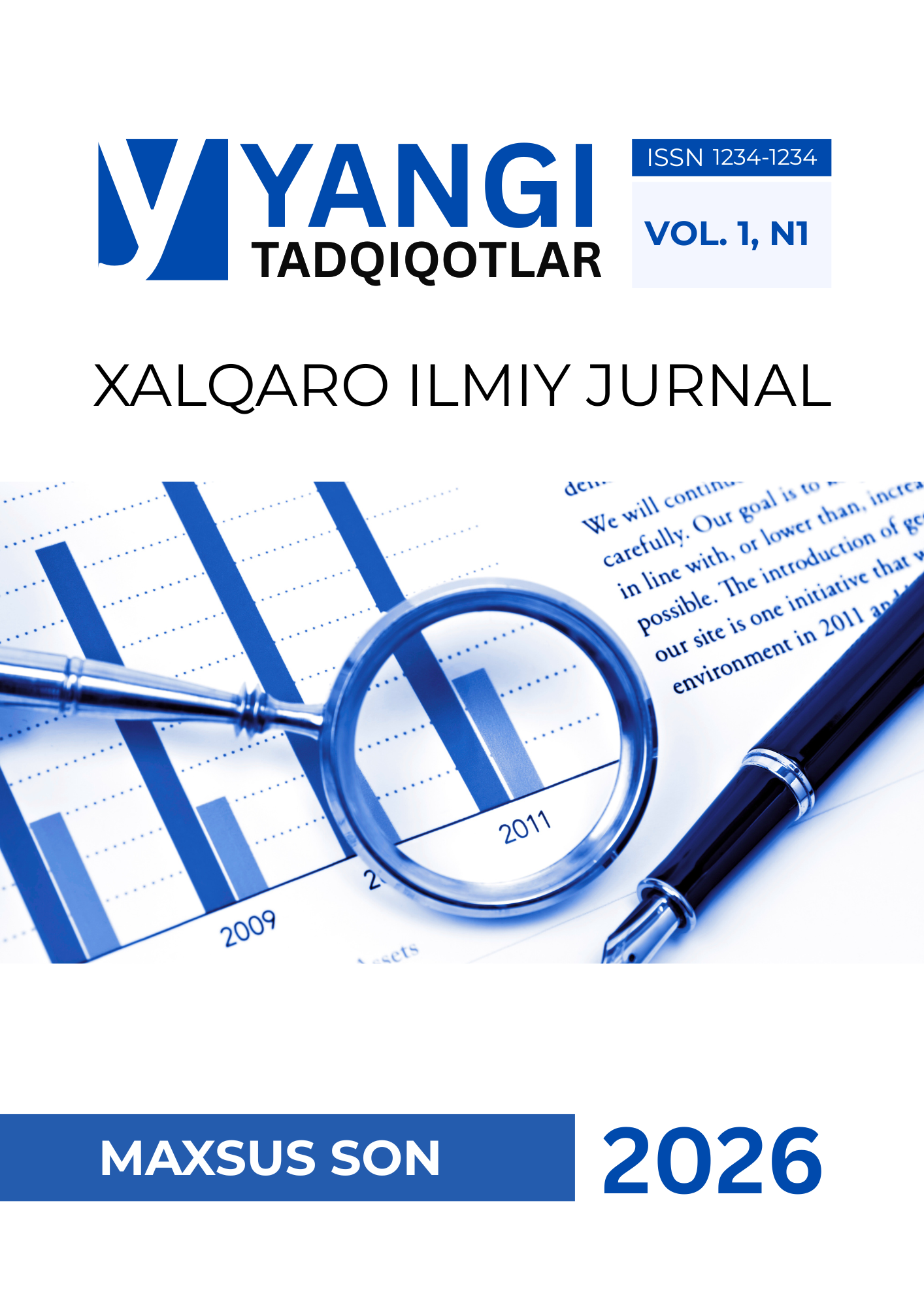 					Jild 1 Raq. 1 (2025): „YANGI TADQIQOTLAR” xalqaro ilmiy jurnali ni ko‘rish
				